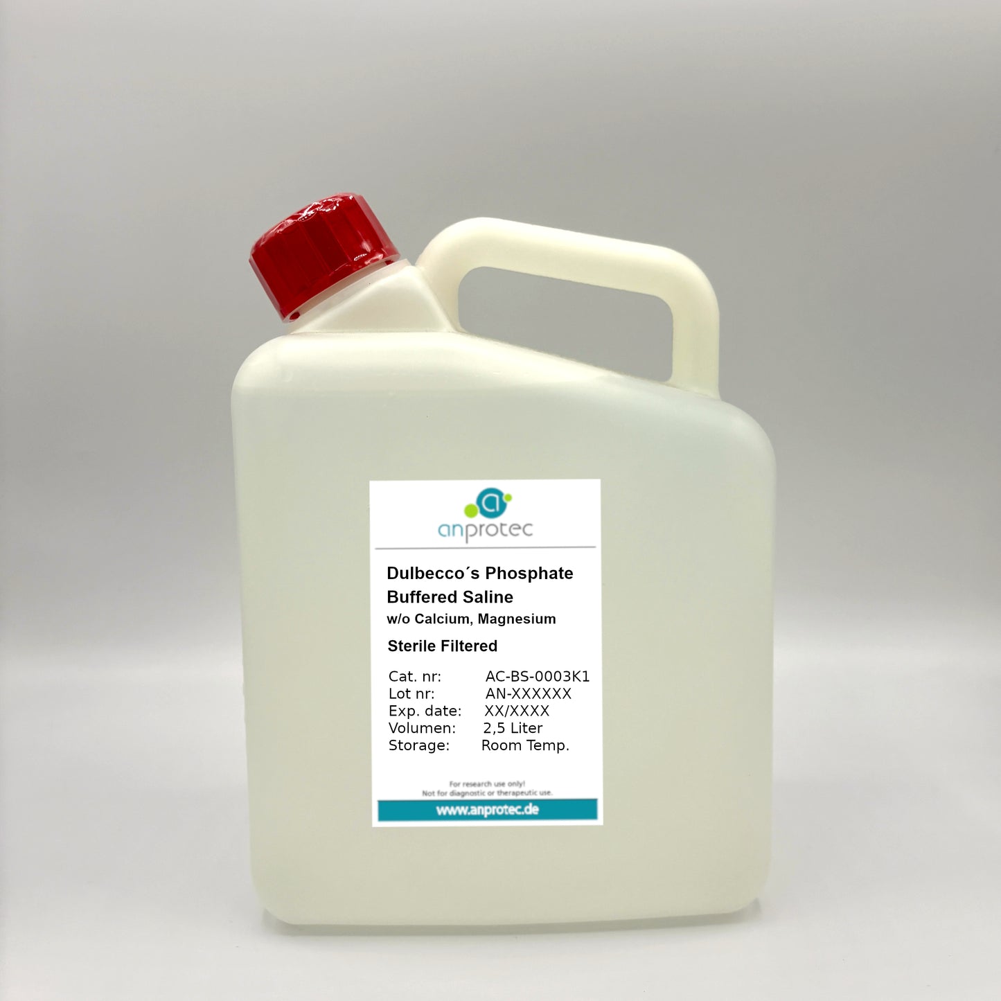 Dulbecco's Phosphate Buffered Saline (DPBS) Kanister