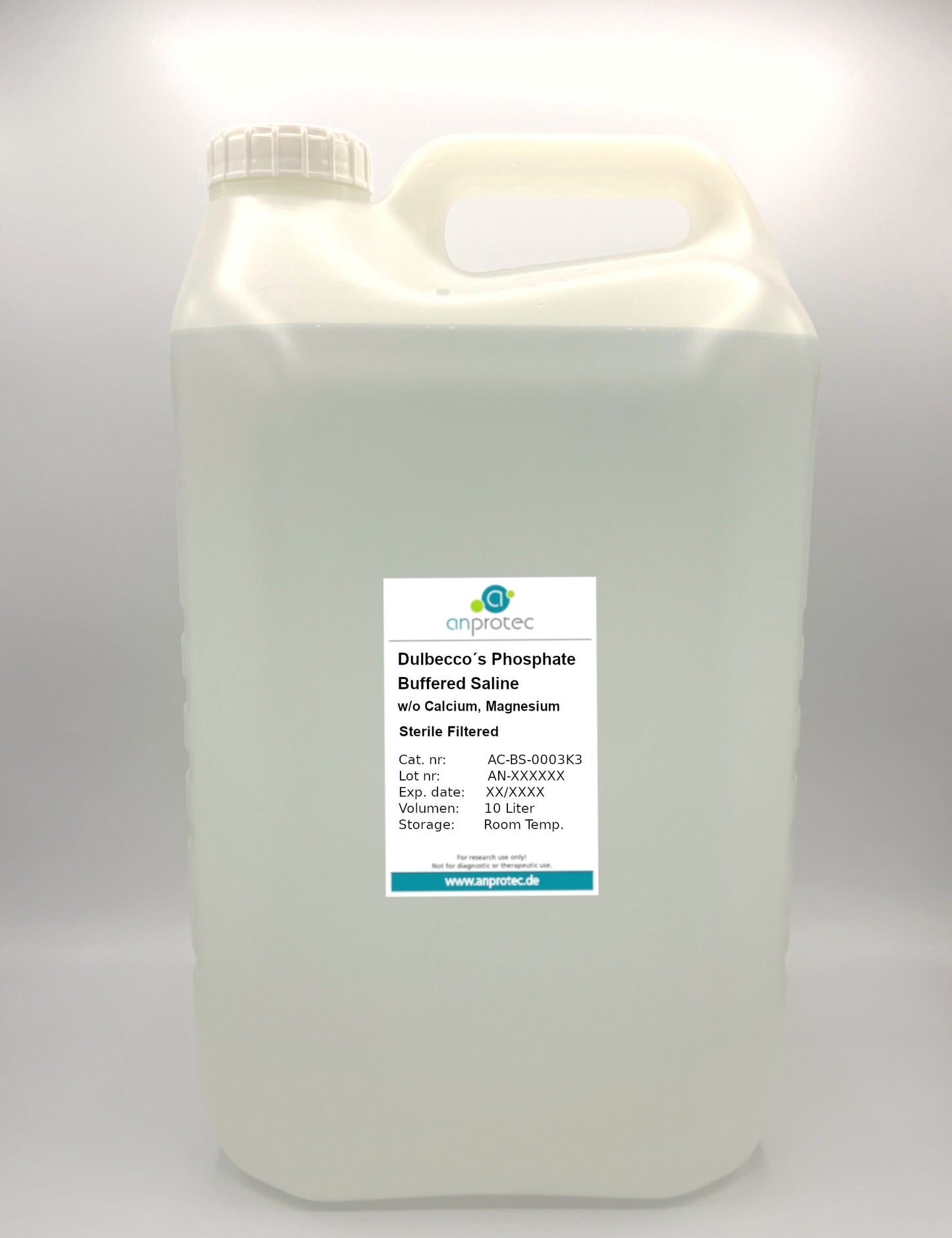 Dulbecco's Phosphate Buffered Saline (DPBS) Kanister