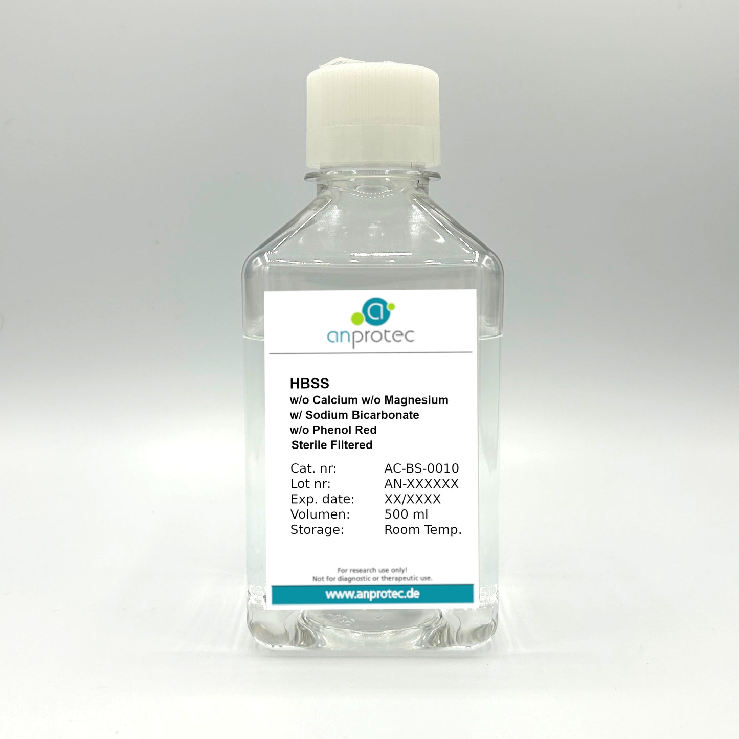 Hanks' Balanced Salts Solution (HBSS) w/o Calcium w/o Magnesium w/ Sodium Bicarbonate w/o Phenol Red