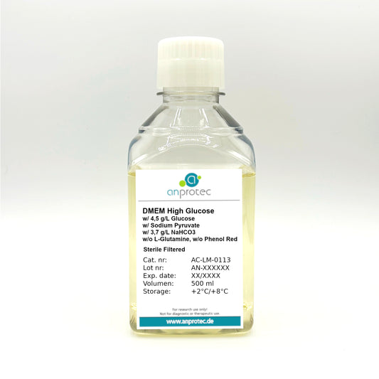 DMEM High Glucose w/o L-Glutamine w/o Phenol red w/ Sodium Pyruvate