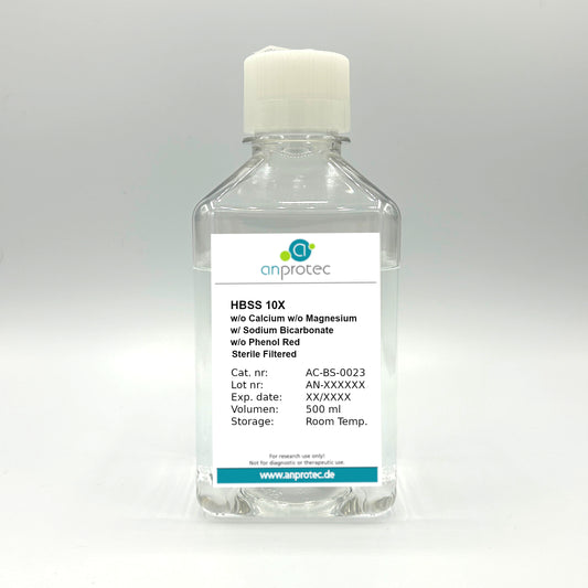 Hanks' Balanced Salts Solution (HBSS) 10X w/o Calcium w/o Magnesium w/ Sodium Bicarbonate w/o Phenol Red