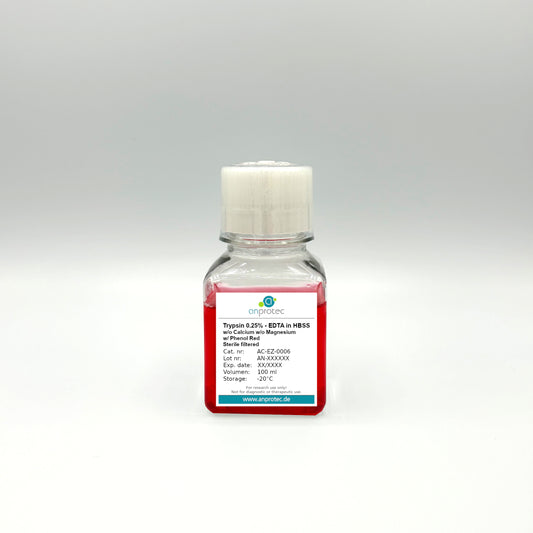 Trypsin 0.25% - EDTA in HBSS w/o Calcium w/o Magnesium w/ Phenol red
