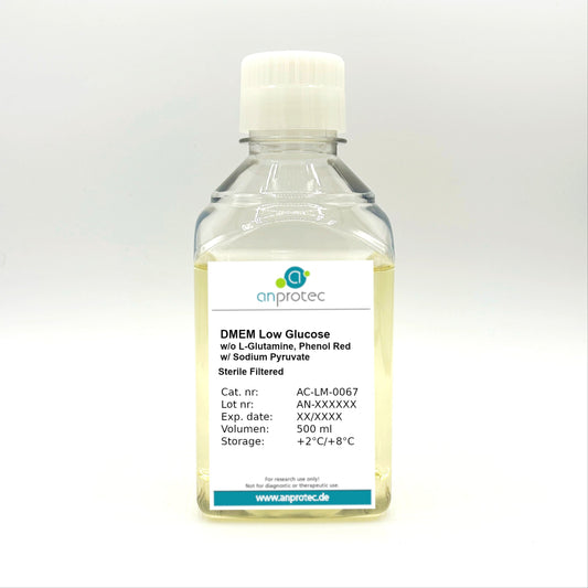 DMEM Low Glucose w/o L-Glutamine w/o Phenol red w/ Sodium Pyruvate