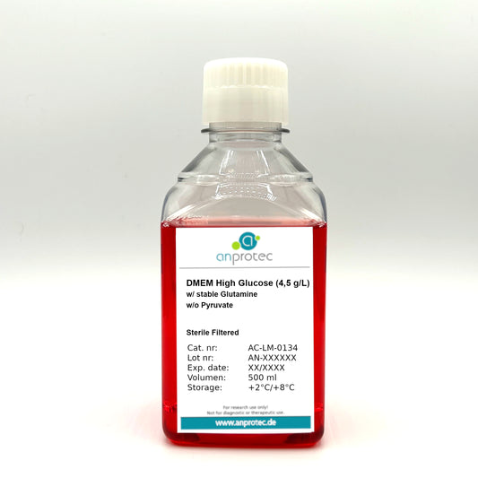 DMEM High Glucose w/ stabl. Glutamine, w/o Sodium Pyruvate