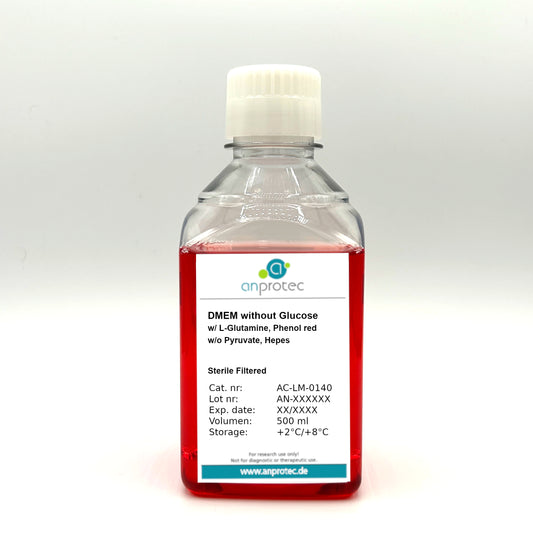 DMEM without Glucose w/ L-Glutamine w/ Phenol red w/o Sodium Pyruvate w/o Hepes