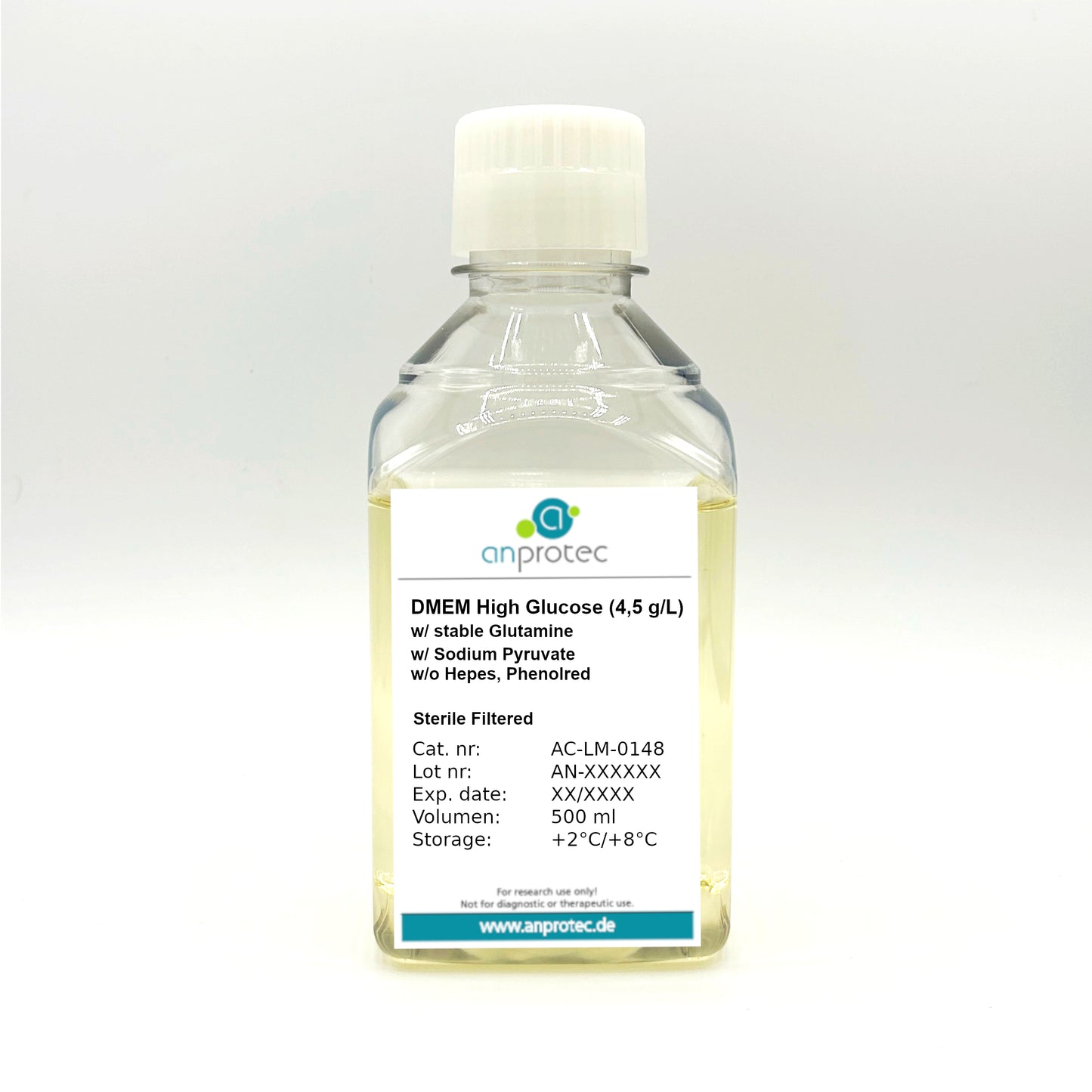 DMEM High Glucose (4,5 g/l) w/ stable Glutamine w/ Sodium Pyruvate w/o Hepes w/o Phenol red