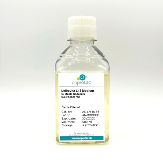 Leibovitz L15 Medium w/ stable Glutamine w/o Phenol red