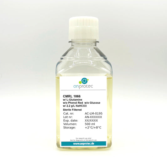 CMRL 1066 w/ L-Glutamine w/o Glucose w/o Phenol Red w/ 2.2 g/L NaHCO3